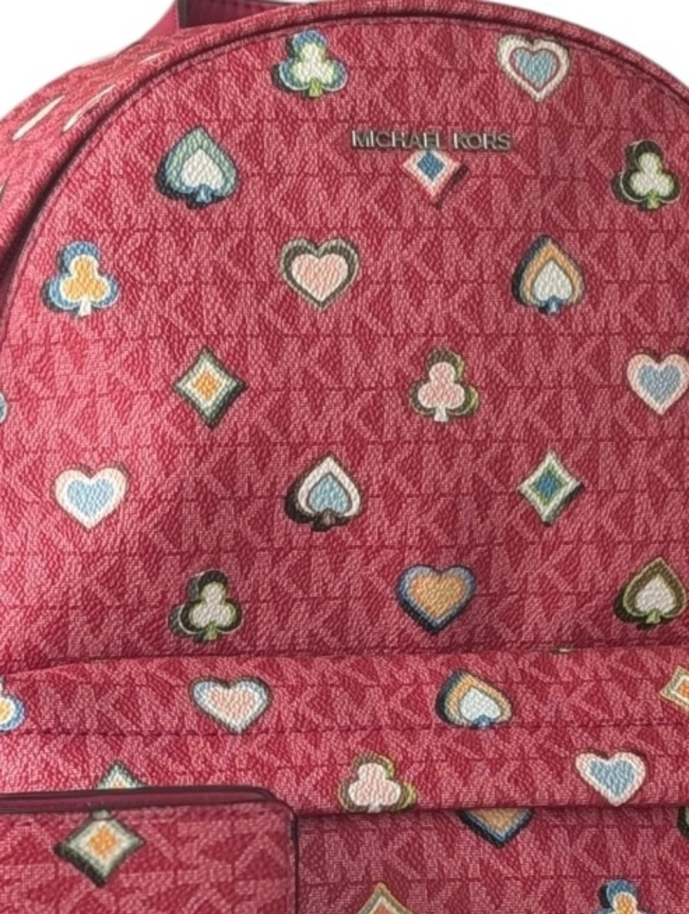 Michael Kors Slater Md Printed Signature Logo Backpack & matching bi-fold wallet
